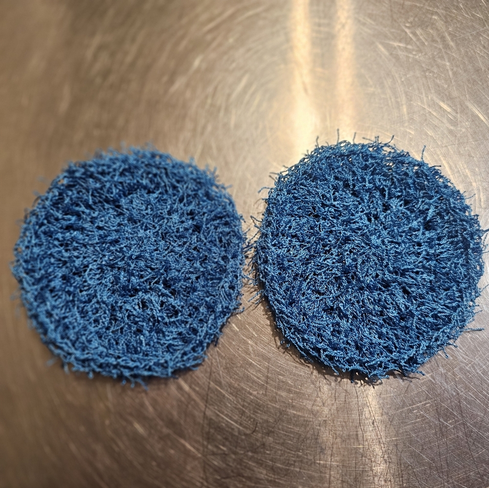 Set of 2 Blue Crochet Handmade Dish Scrubby Wash Cloth